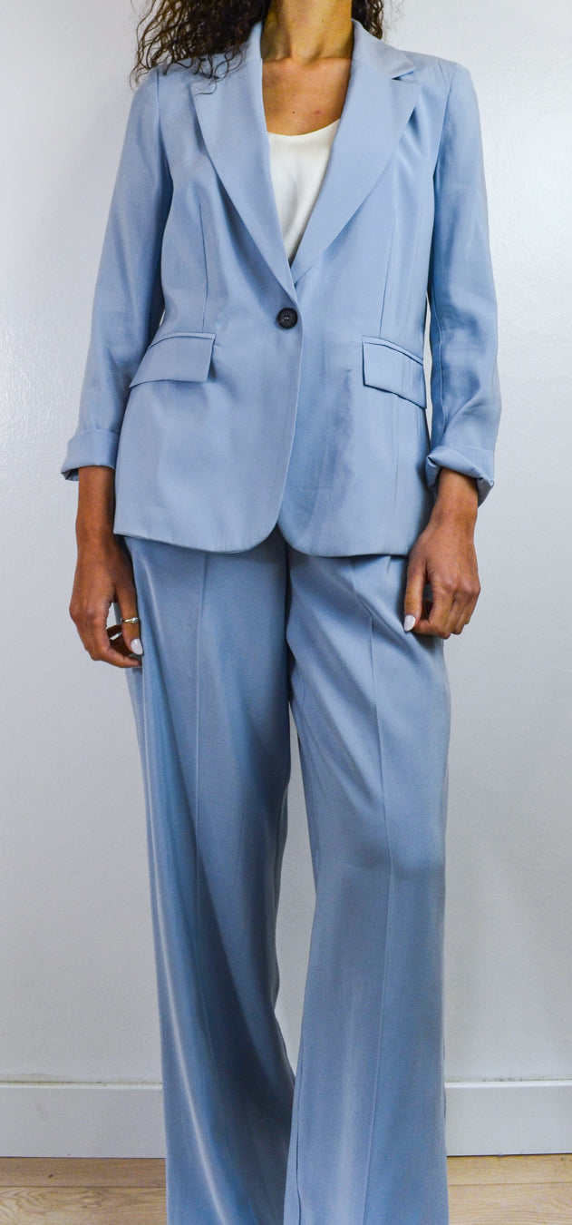 Completo Blazer e Pantalone Sartoriale Azzurro Polvere