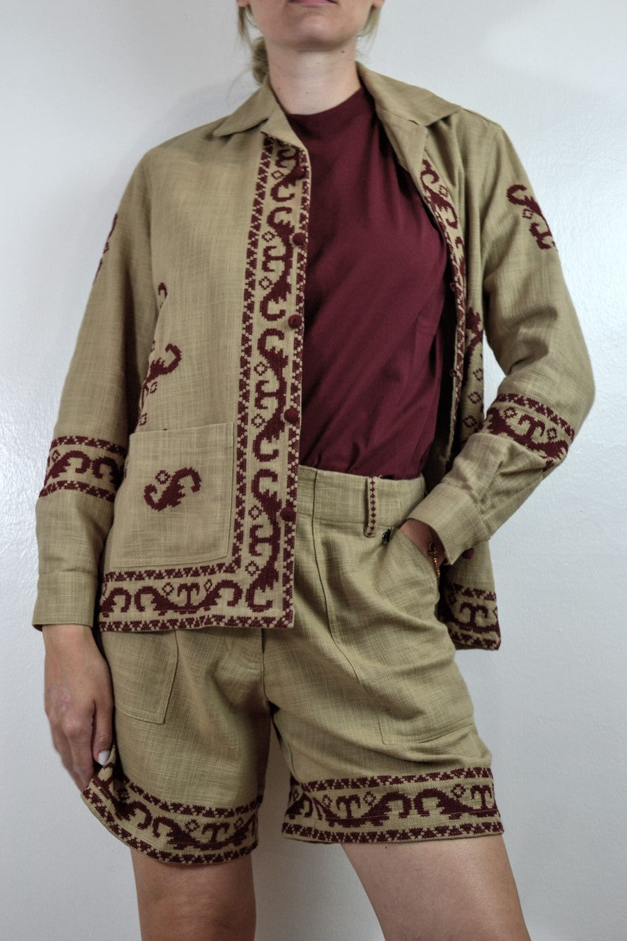 Shorts Dixie Stampa Etnica Beige