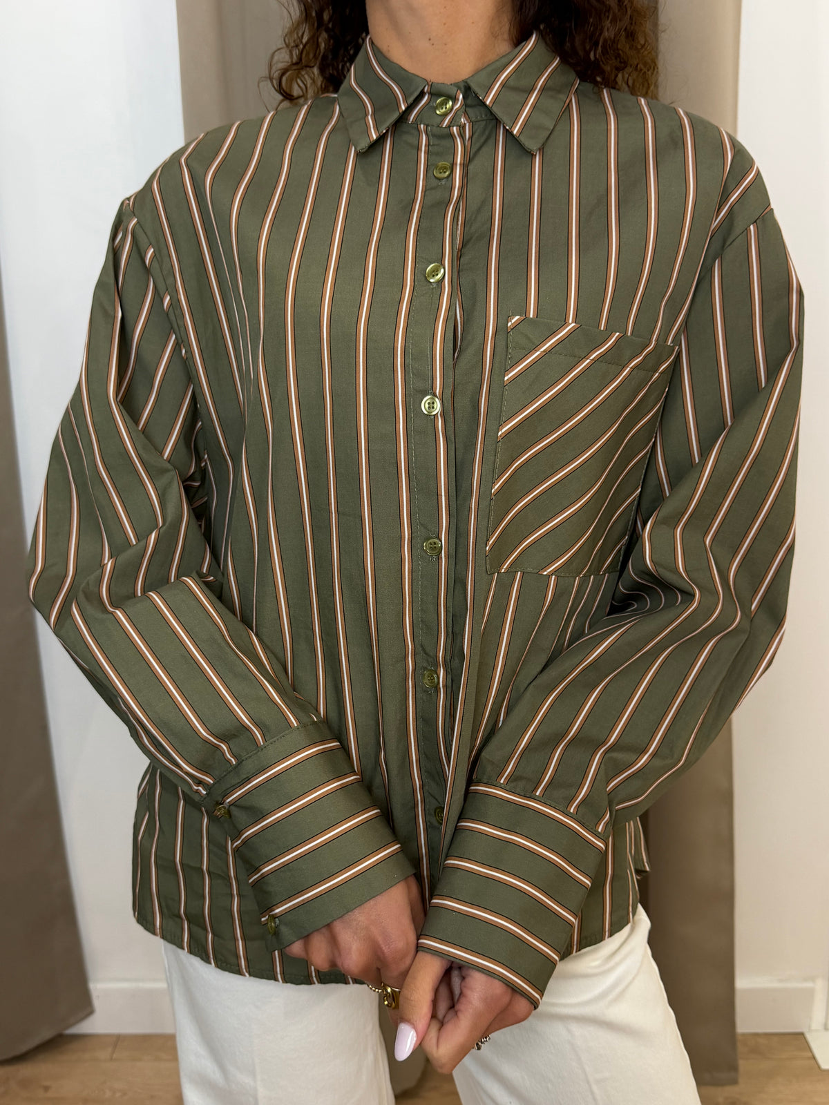 Camicia Have One Taschino Militare/Tabacco