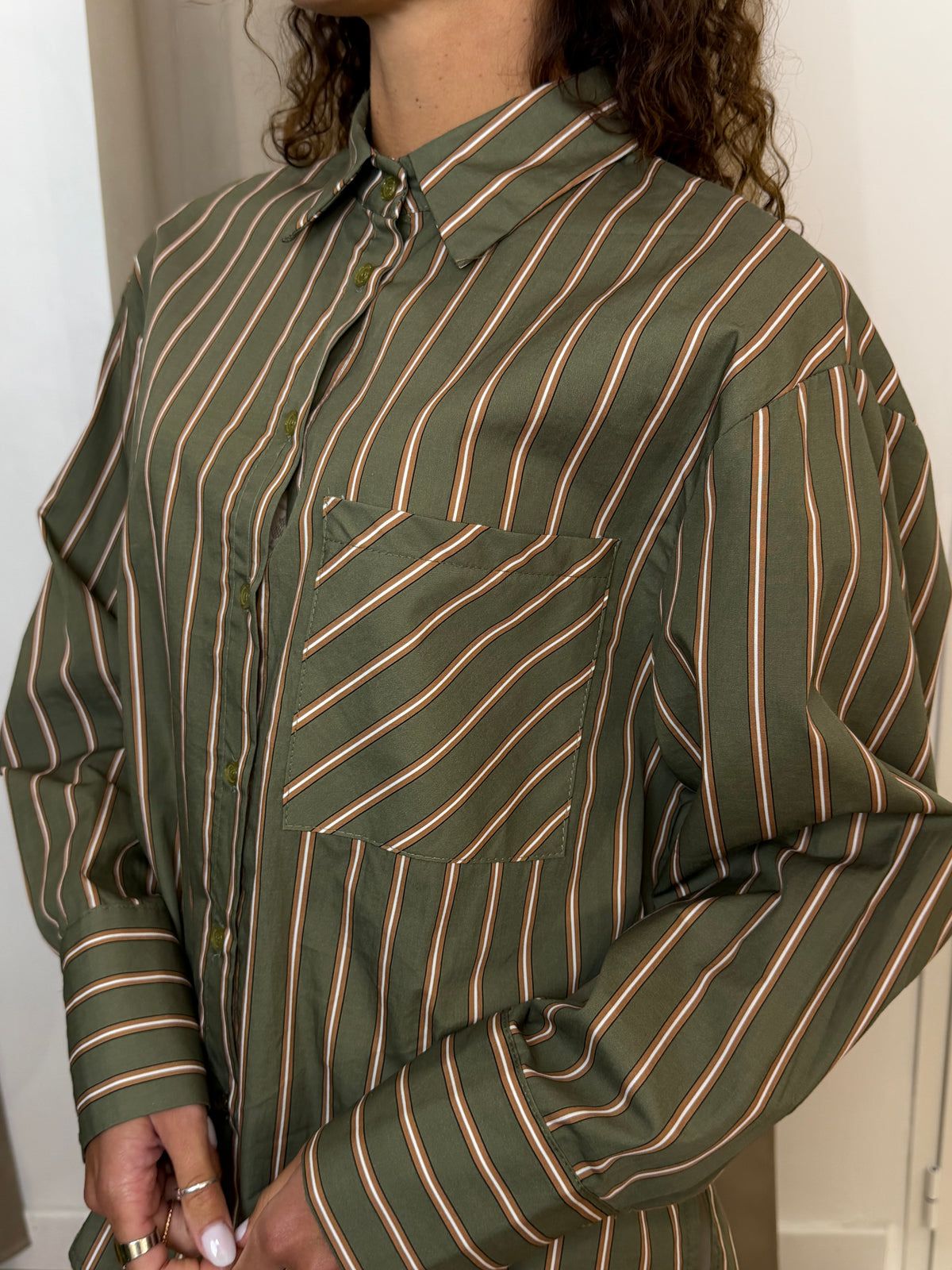 Camicia Have One Taschino Militare/Tabacco