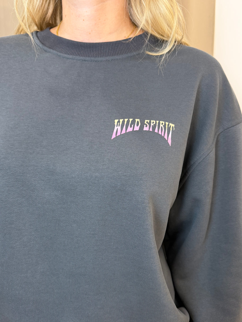 Felpa Vicolo Stampa Vintage "Wild Spirit"