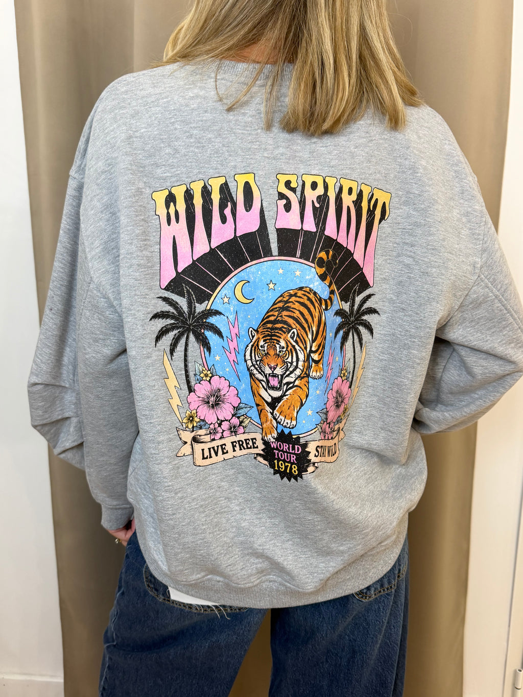 Felpa Vicolo Stampa Vintage "Wild Spirit"