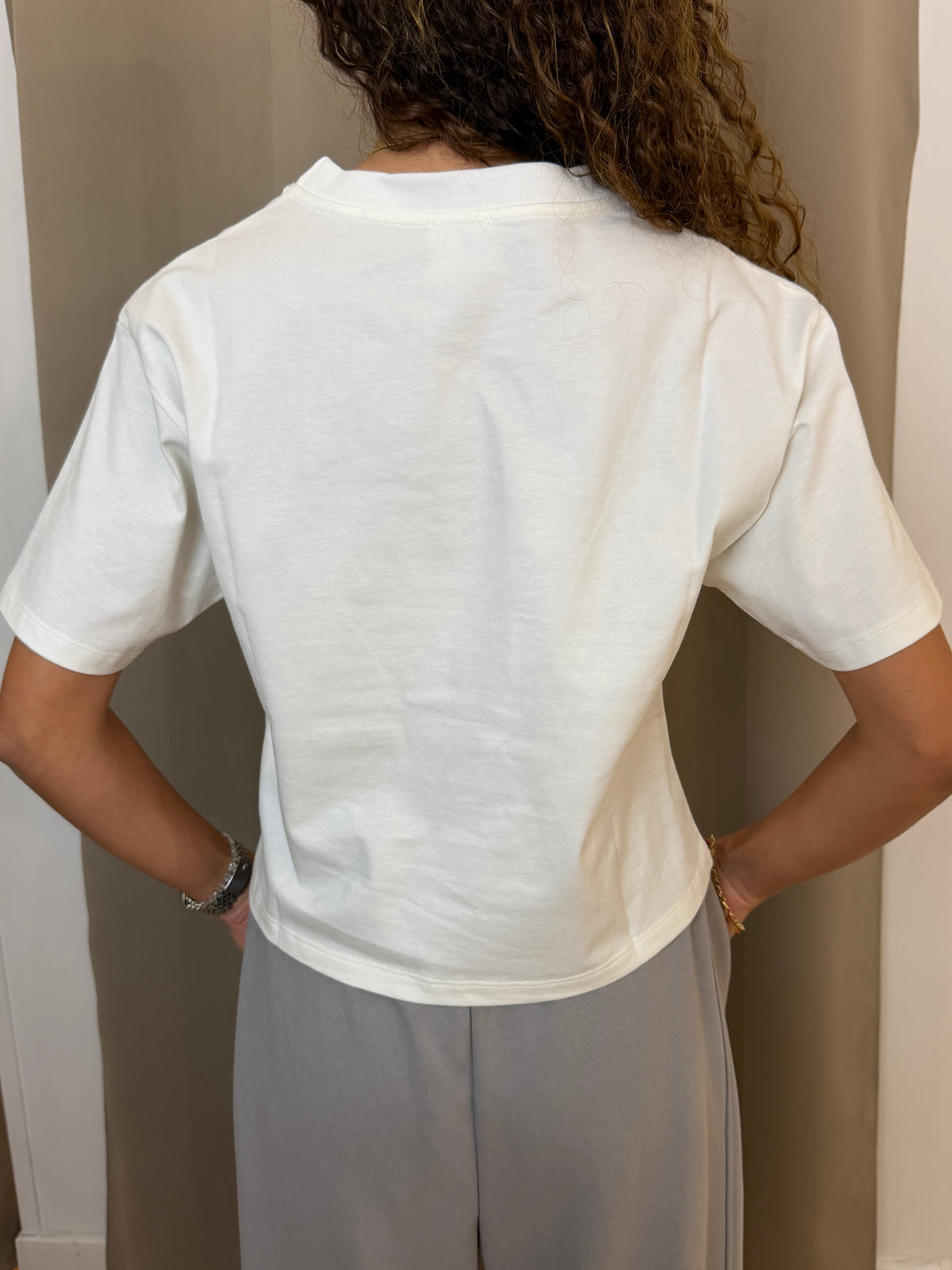 T-Shirt Vicolo Logo Boxy Bianco