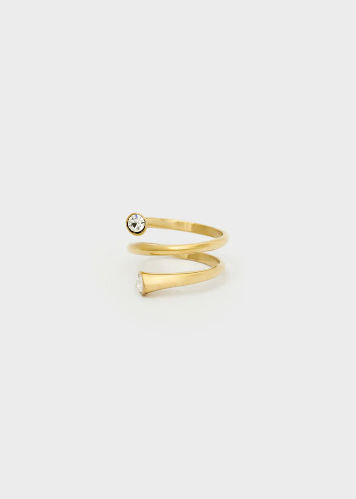 Anello Nalì Janice a Spirale con Pietra Oro