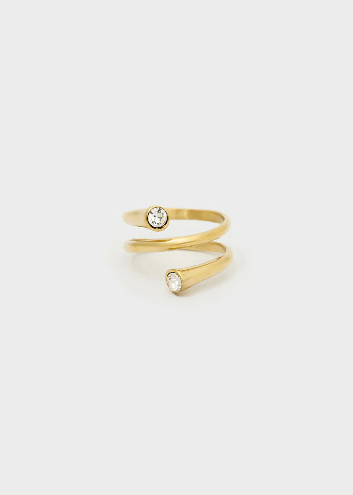Anello Nalì Janice a Spirale con Pietra Oro