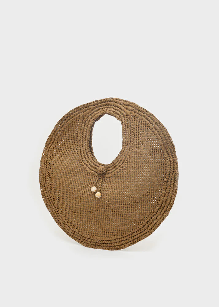 Borsa Nalì Jackie a Spalla Rotonda Marrone