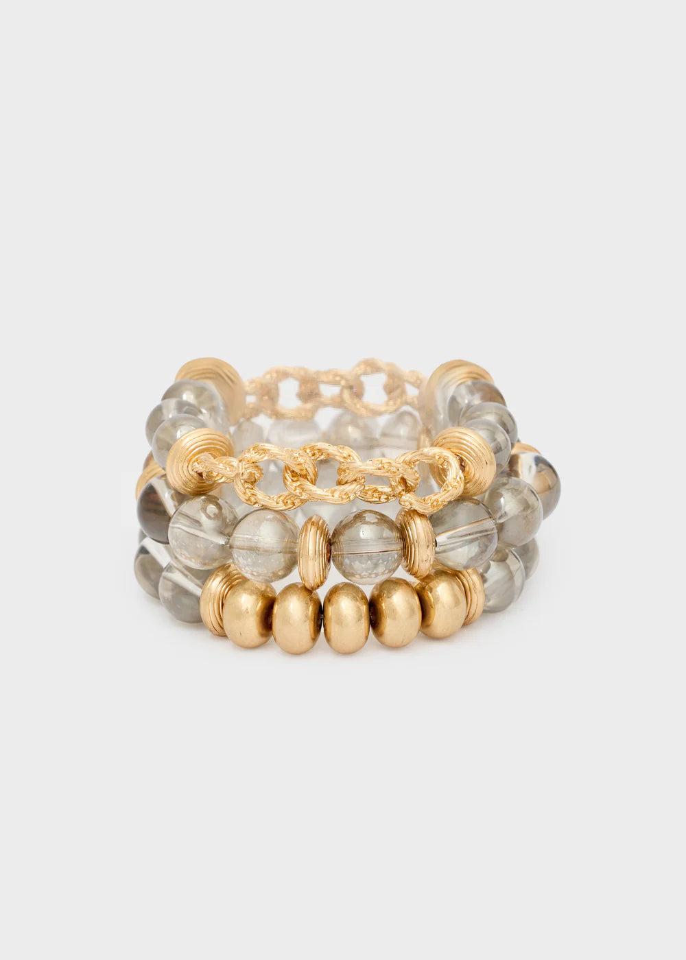 Bracciale Nalì Elastico Multifilo con Sfere Oro