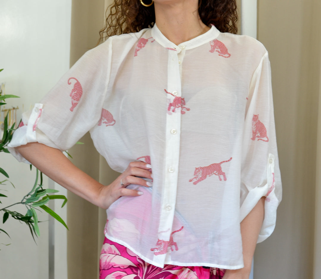 Camicia Have One Fantasia Tigri Lyocell