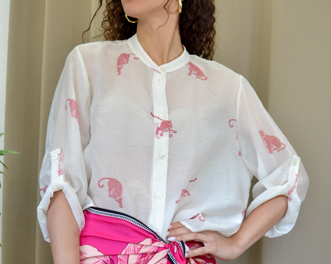 Camicia Have One Fantasia Tigri Lyocell