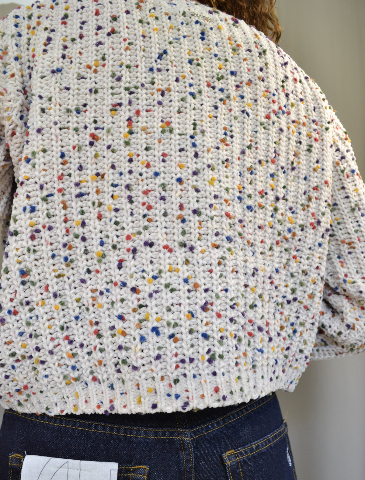 Cardigan Goa Goa Crochet Bianco Multicolor