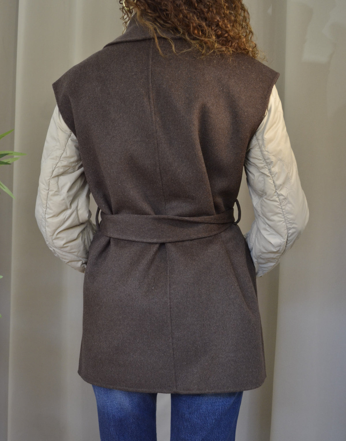 Gilet Goa Goa con Cintura Marrone