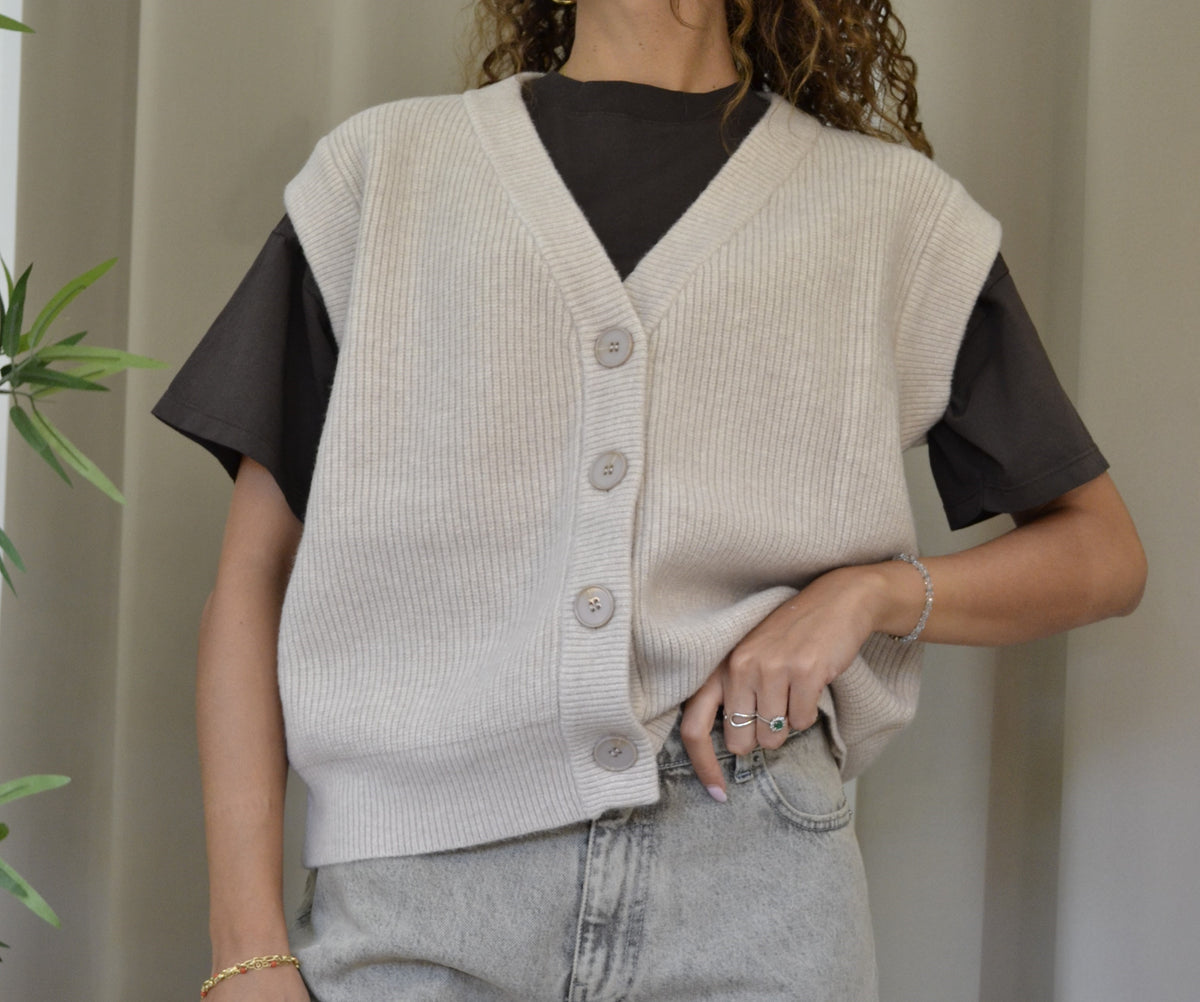 Gilet Goa Goa in Maglia con Bottoni
