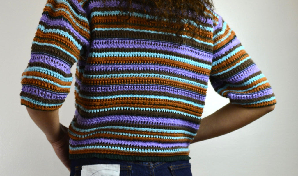 Maglie dixie crochet multicolore vista posteriore