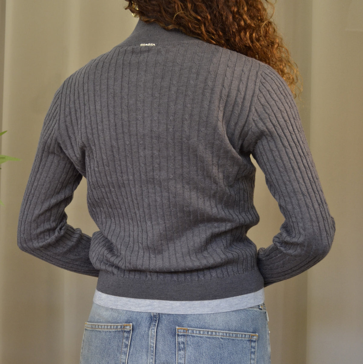 Maglia Goa Goa a Coste Bicolore Grigio