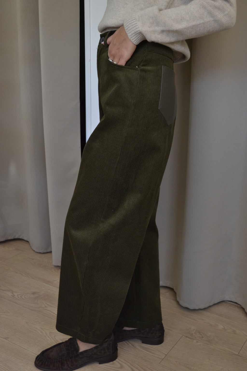 Pantalone Have One Barrel Velluto a Coste Verde