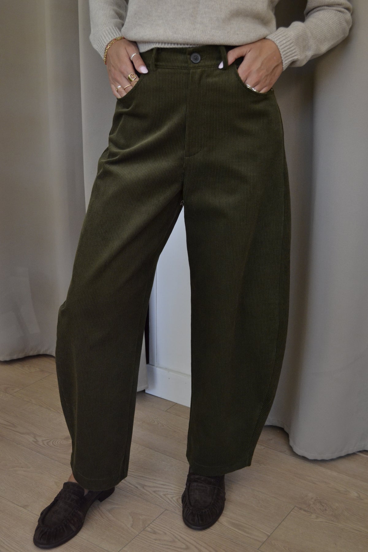 Pantalone Have One Barrel Velluto a Coste Verde